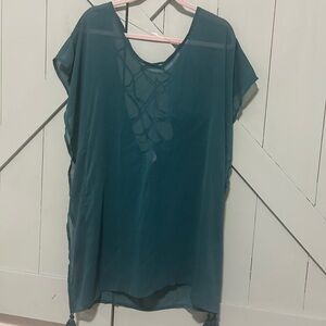 Teal Women's swim cover-up top